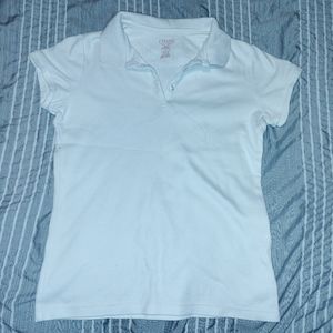 Chaps polo school uniform shirt white girls size L (12/14)